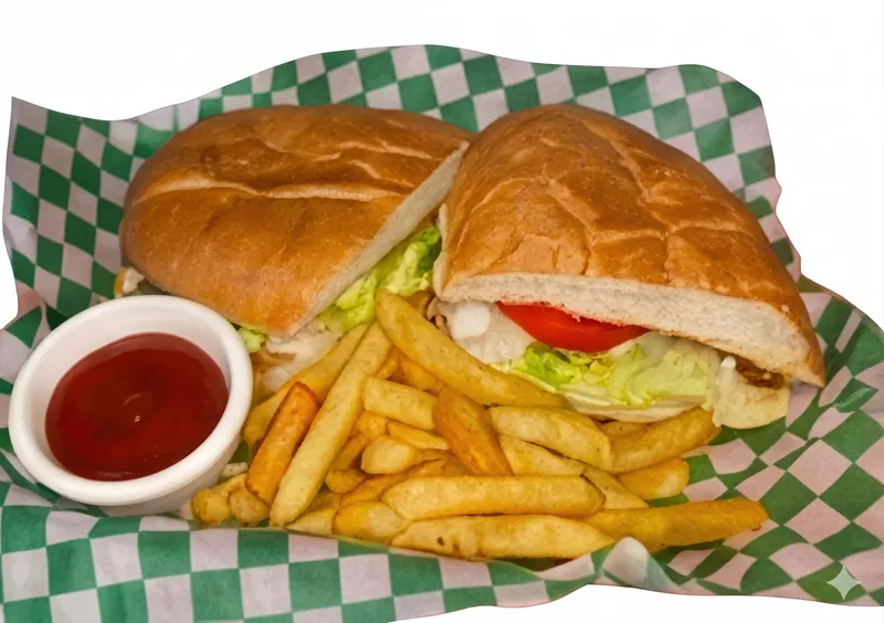 Torta De Pollo/Carne Y Papas Fritas