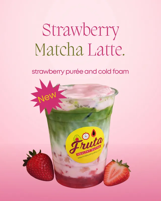 Strawberry matcha 12oz