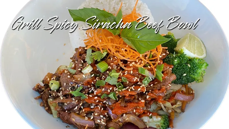 Grilled Spicy Sriracha Beef Bowl