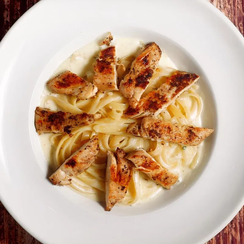 Fettuccine Alfredo with Grilled Chicken