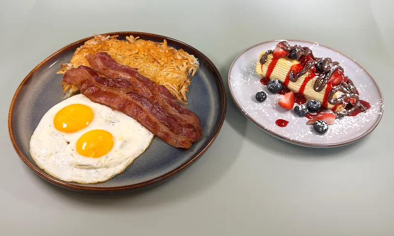 Crepe Cake Breakfast Combo