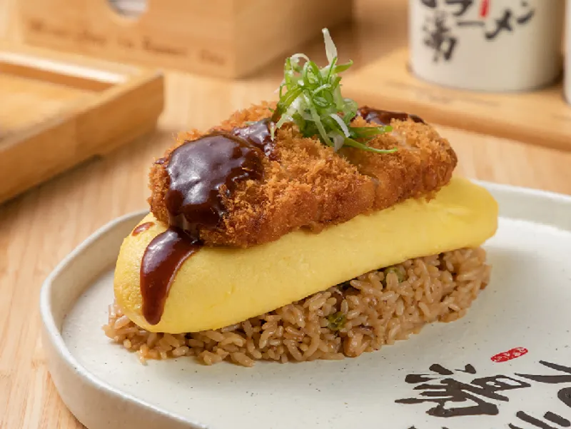 Pork Tonkatsu Omurice Combo
