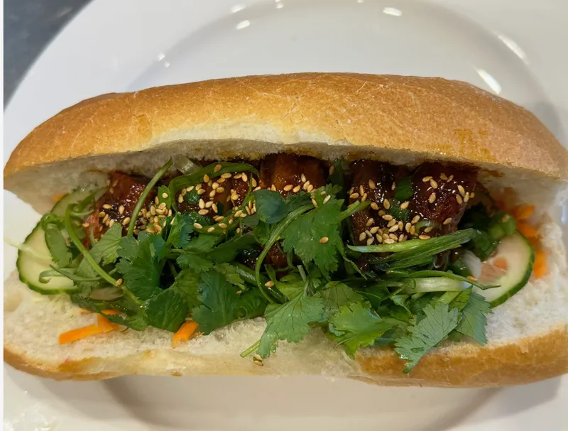 B4. Sticky Jicama Ribs Vietnamese Sandwich (Banh Mi Thit Nuong)