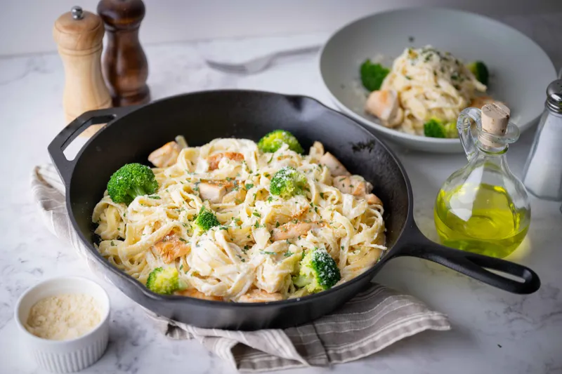 Half Tray Of Chicken Broccoli Alfredo