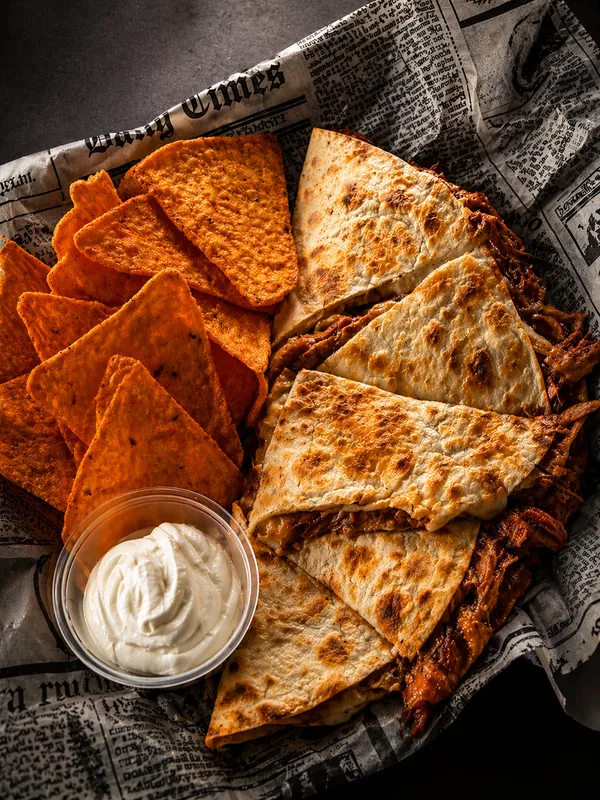 Shredded BBQ Chicken Quesadilla