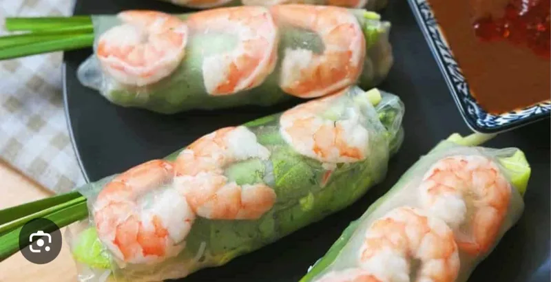 3pc shrimp spring rolls /Goi Cuon Tom (Only Tom)