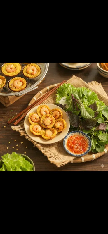 Banh khot/ Vietnamese shrimp crepes