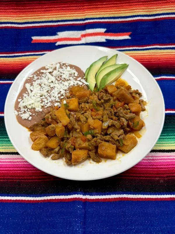Bistec con Papas a la Mexicana