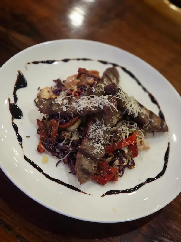 Grilled Sausage & Hot Sicilian Slaw