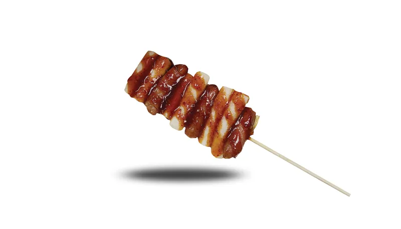 Rice Cake Sausage Skewers