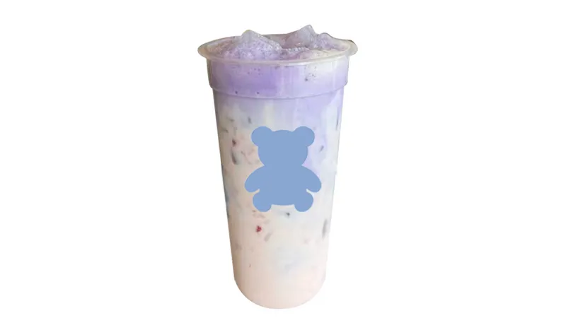 Taro Strawberry Iced Milk