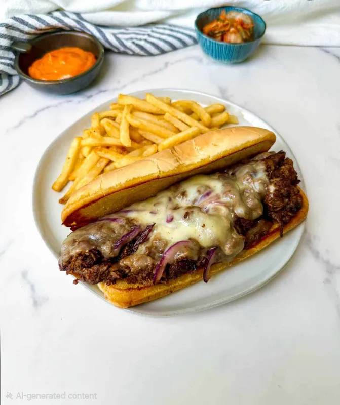 Bulgogi Sandwich With French Fries