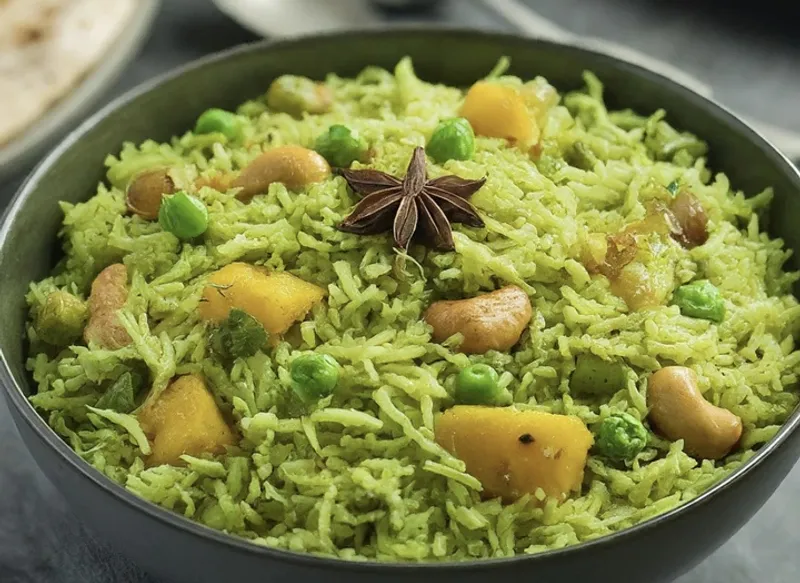Green Mirchi Paneer Pulao