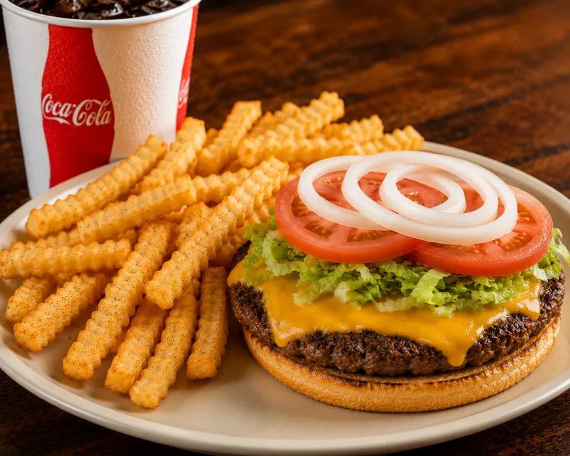 1/2Lb Black Angus Cheese Burger Combo
