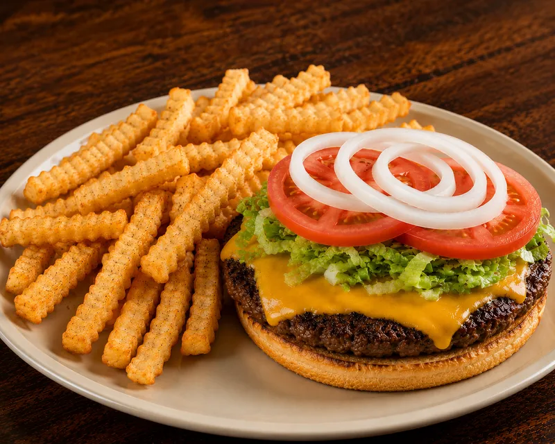 1/2Lb Black Angus Cheese Burger with Fries