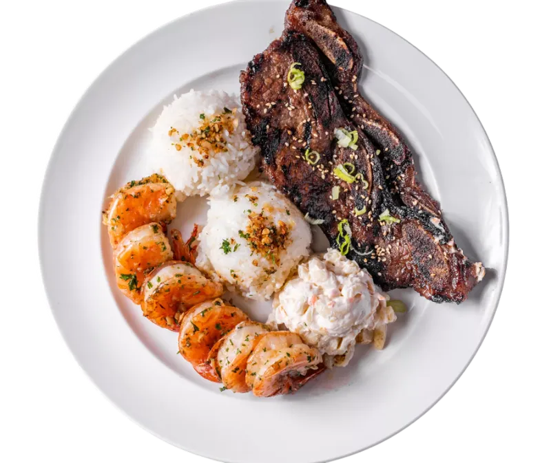 Garlic Shrimp & Kalbi Short Ribs