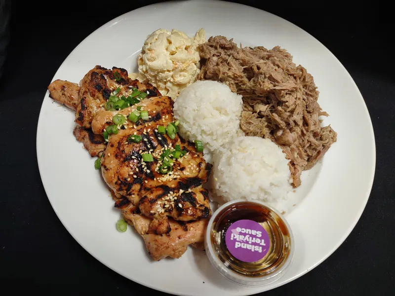 Hawaiian BBQ Chicken And Kalua Pork