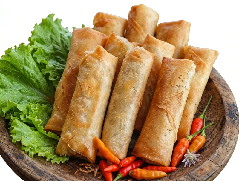 Crispy Spring Rolls (Shrimp  Or  Chicken  Or Veg)