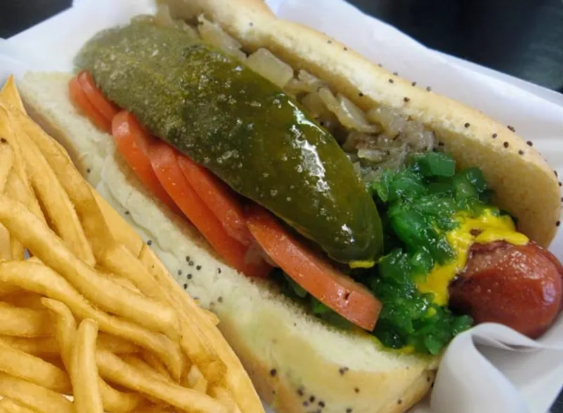 Chicago Style Beef Hot Dog