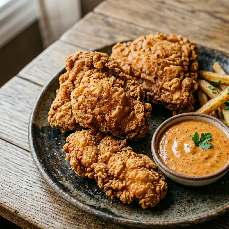Crispy Fried Boneless With Sauce - Half