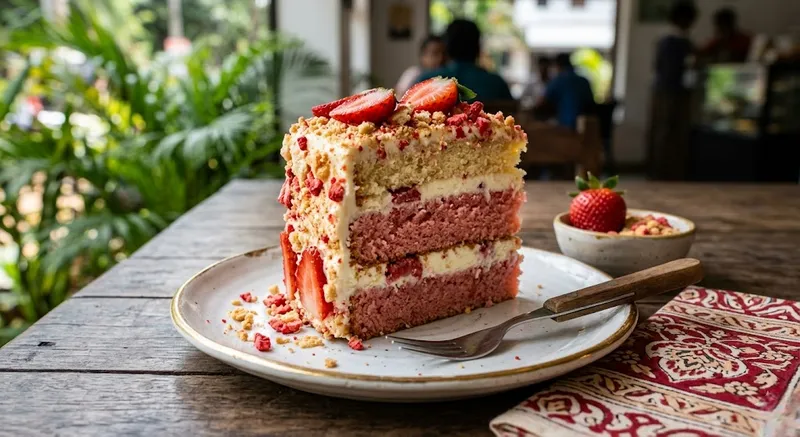 Strawberry Crunch Cake
