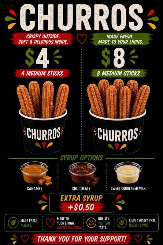 Churros Medium Sticks