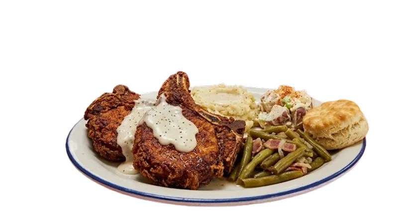 Bishop's Fried Pork Chops Dinner
