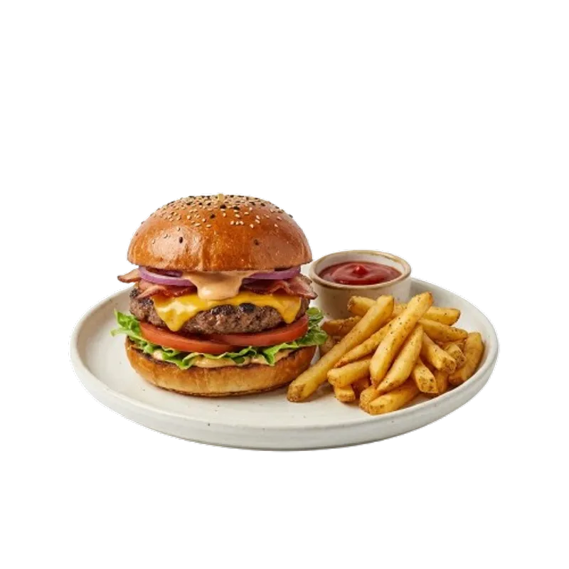 Beach House Burger With Fries