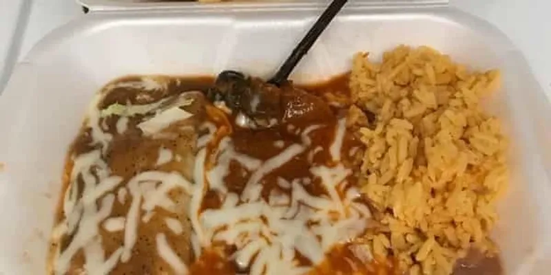 45. 1 Beef Chile Relleno, 1 Beef Taco, 1 Beef Enchilada, Beans And Rice