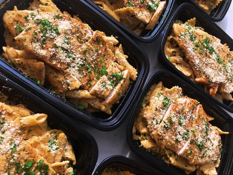 High Protein Creamy Chicken Pasta