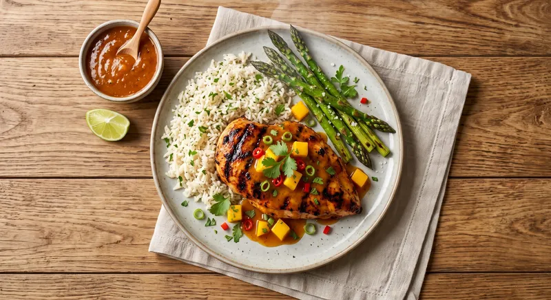 Mango Bbq Grilled Chicken Dinner