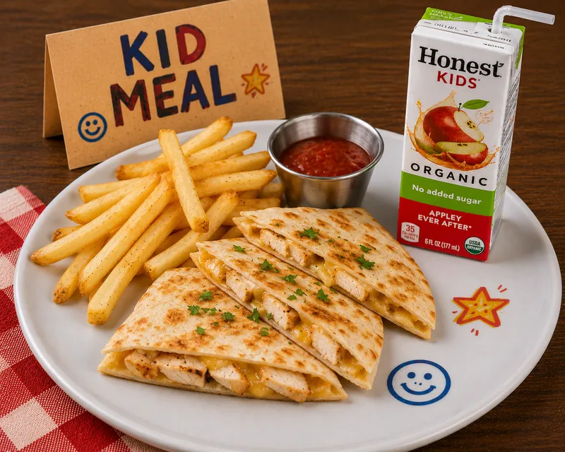 Chicken Quesadilla and Fries
