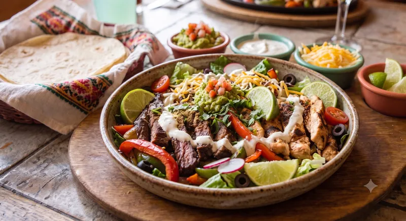 Beef or Chicken Fajita Salad