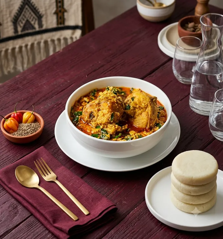 Egusi Soup With Fufu