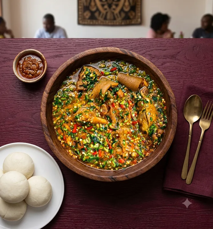 Okro Soup With Fufu