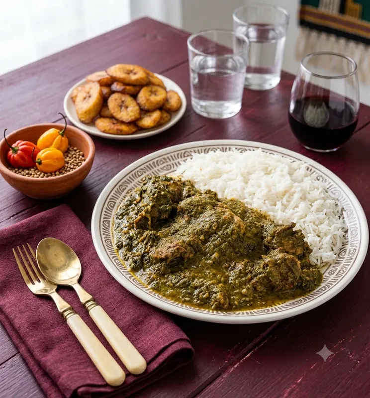 Cassava Leaves With Rice