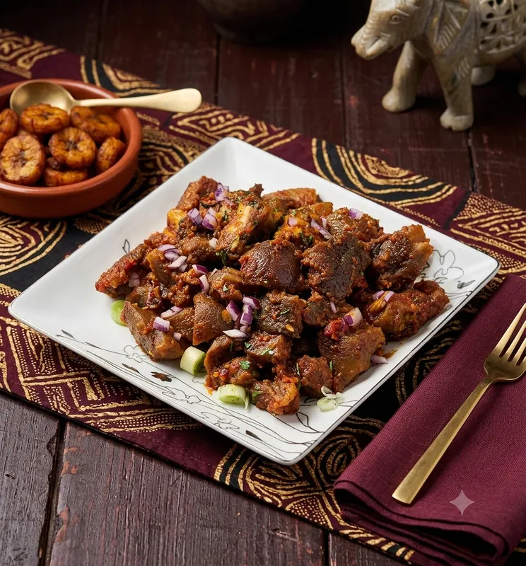 Pepper Goat Meat (Asun)