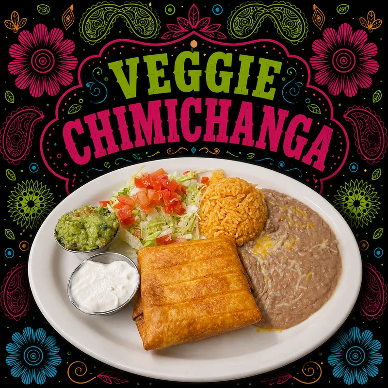 Veggie Fajita Chimichanga Deep Fried