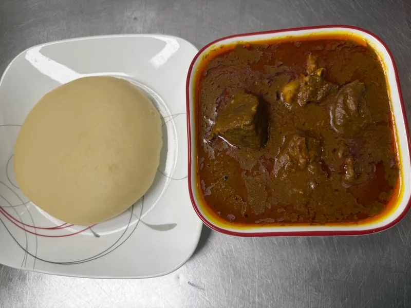 Palm Butter Soup with Fufu