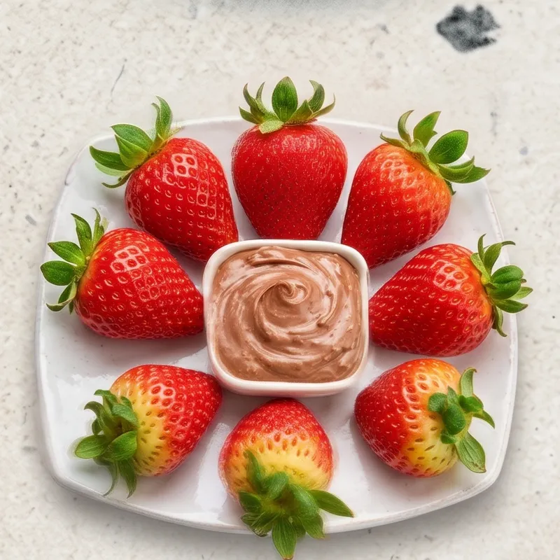 30.Strawberries With Hazelnut Cream