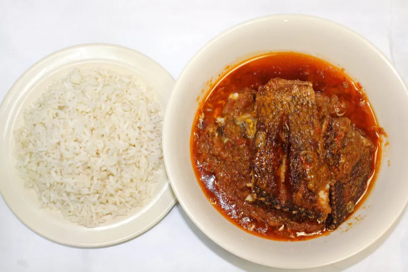 Tilapia Fish Gravy with Rice