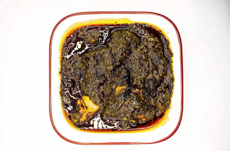 Palava Sauce Soup With Rice