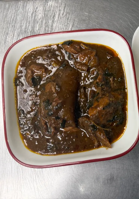 Ogbono Soup with Rice