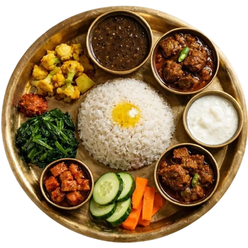 Royal Mansion Thali Special (Goat Bhutuwa)