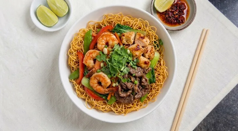 80. Special Stir-Fried Crispy Egg Noodles