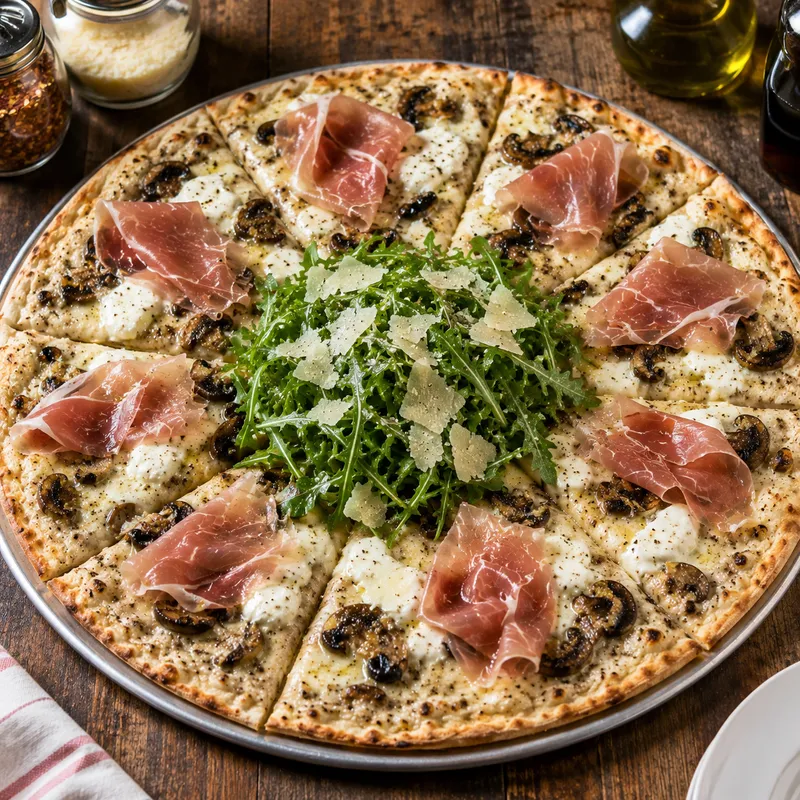 14' Large Truffle Mushroom and Proscuitto Pizza