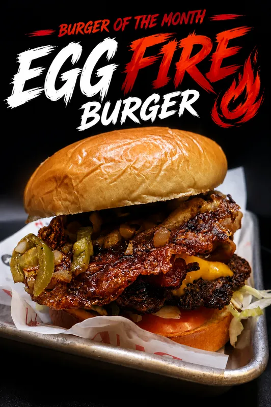 Burger Month Egg Fire