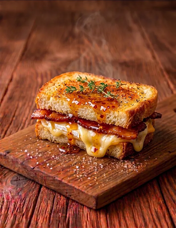 Hot Honey Bacon Grilled Cheese