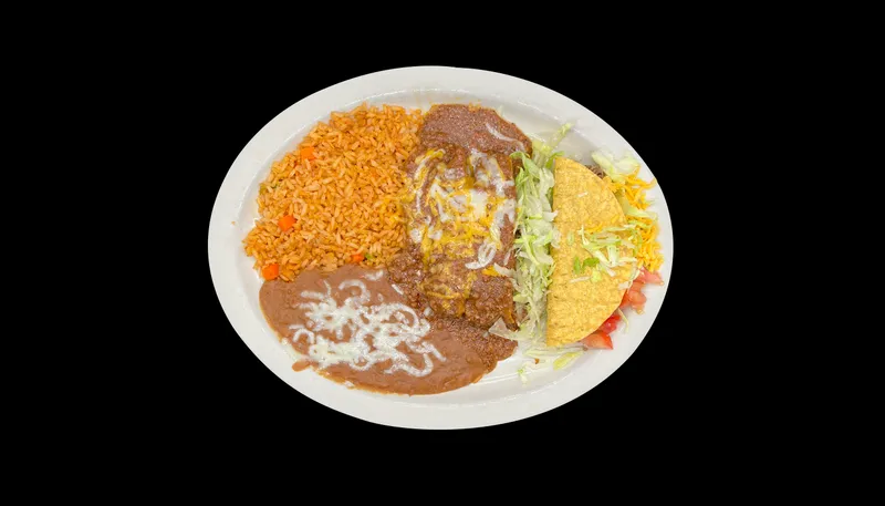 C3. One Beef Taco & Two Tamales