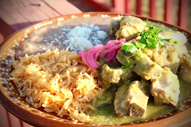 Pork Ribs In Green Sauce